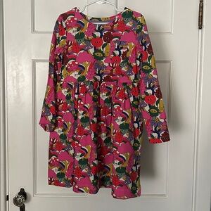 Mini Boden Pink and Yellow Patterned Dress